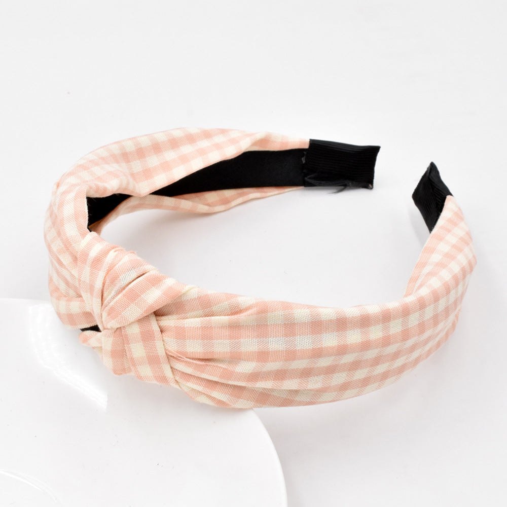 Wholesale Classic Vintage Plaid Autumn/Winter Fabric Headband